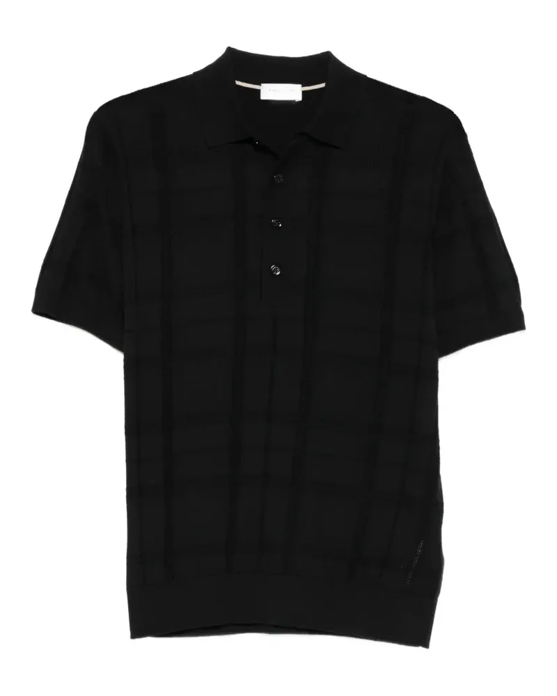 Paolo Pecora Milano checked polo shirt - Schwarz Schwarz