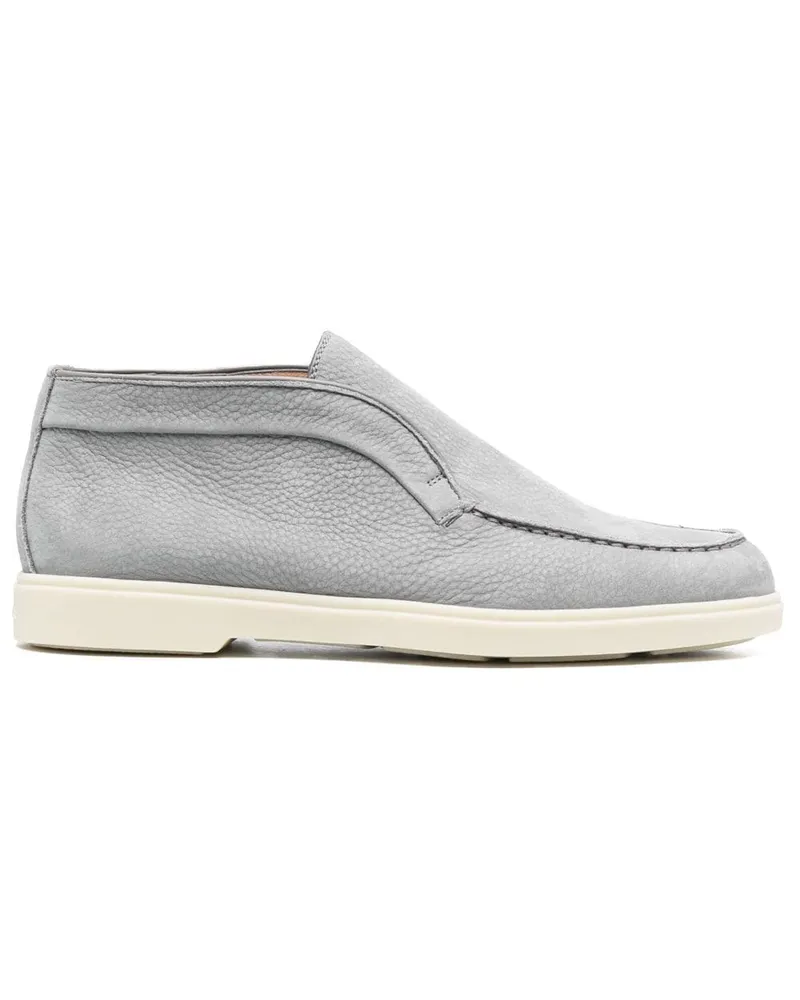 Santoni Loafer mit Ziernähten - Grau Grau