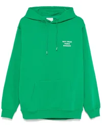 Drôle de Monsieur Hoodie mit Slogan-Stickerei Grün