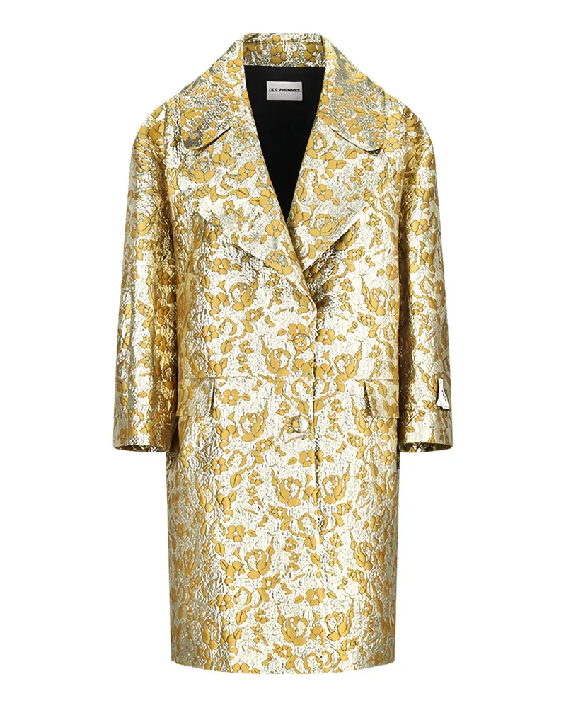 Des Phemmes Cocoon coat - Gold Gold
