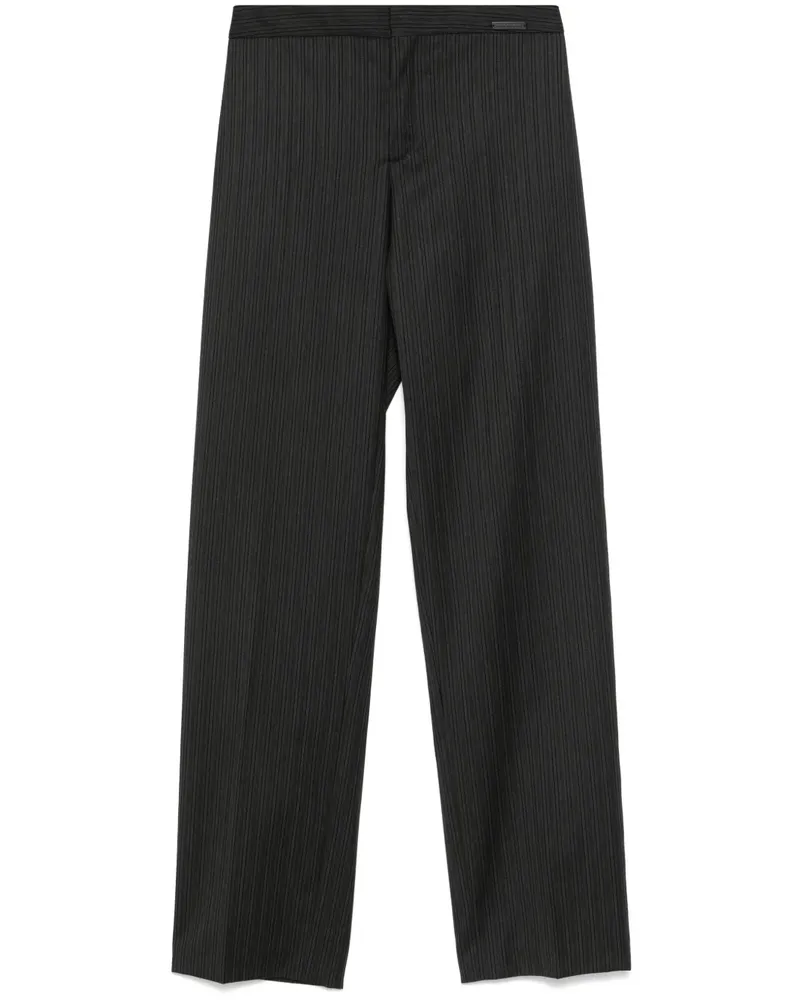 Thierry Mugler Gestreifte Hose - Grau Grau