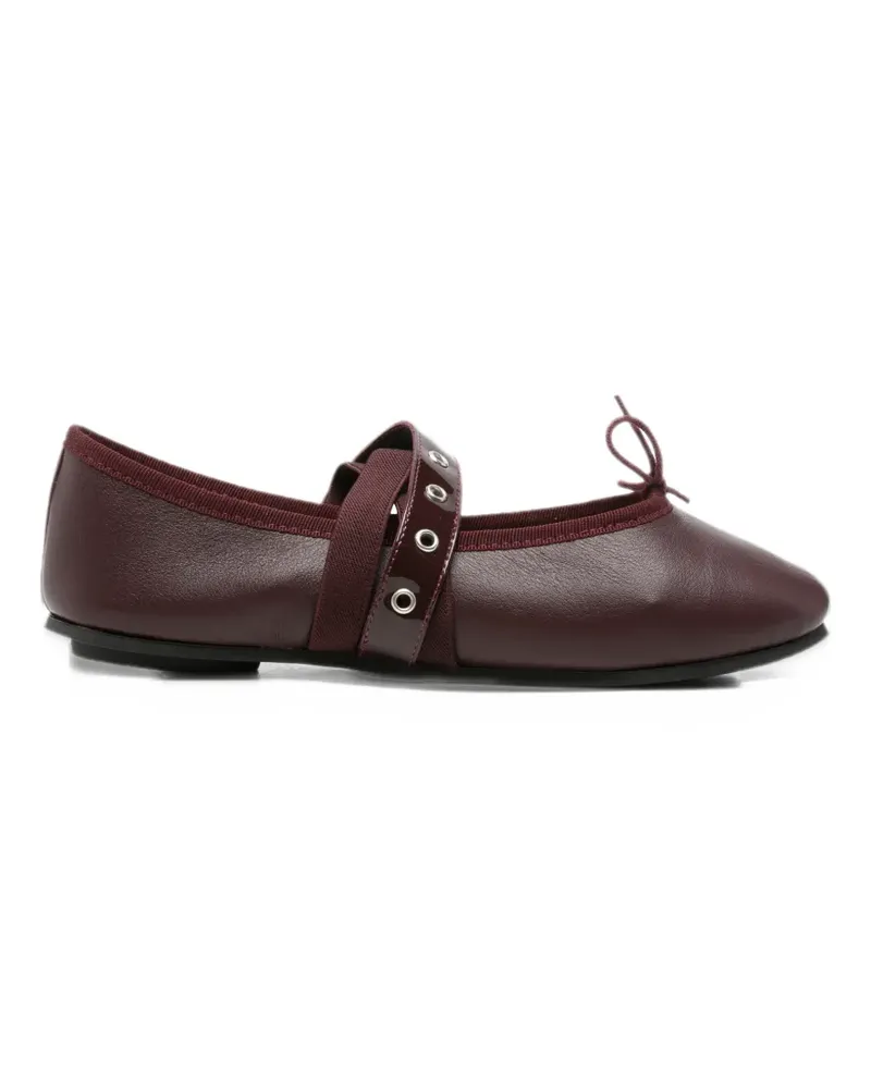 Repetto buckle-strap bow-detail ballet flats - Rot Rot