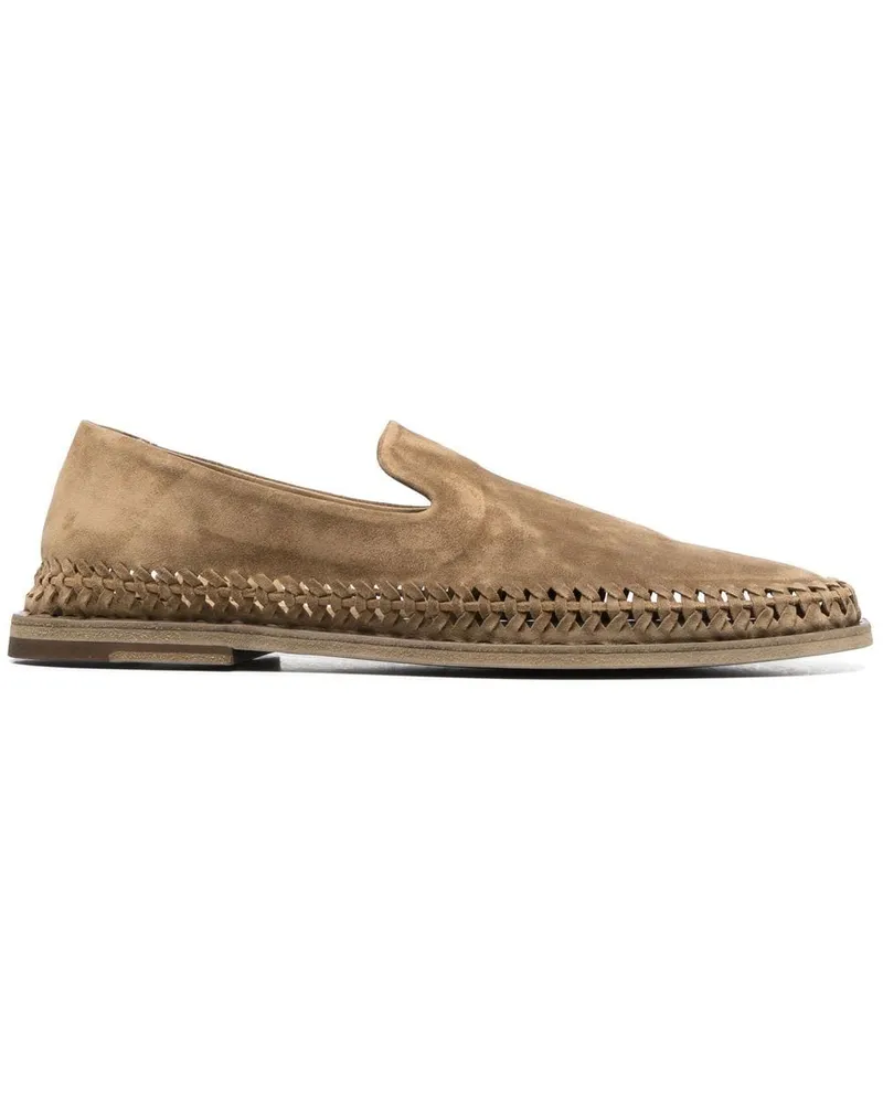 Officine Creative Italia Miles Loafer aus Wildleder Nude