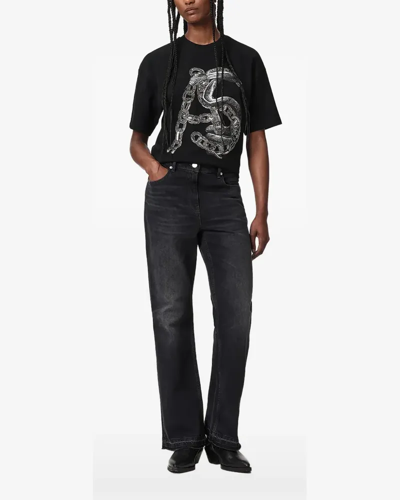 AllSaints T-Shirt mit Pailletten - Schwarz Schwarz