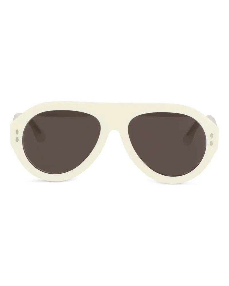 Isabel Marant Sonnenbrille mit ovalem Gestell - Nude Nude
