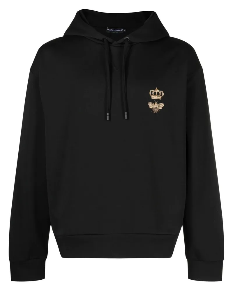 Dolce & Gabbana Hoodie mit Stickerei - Schwarz Schwarz
