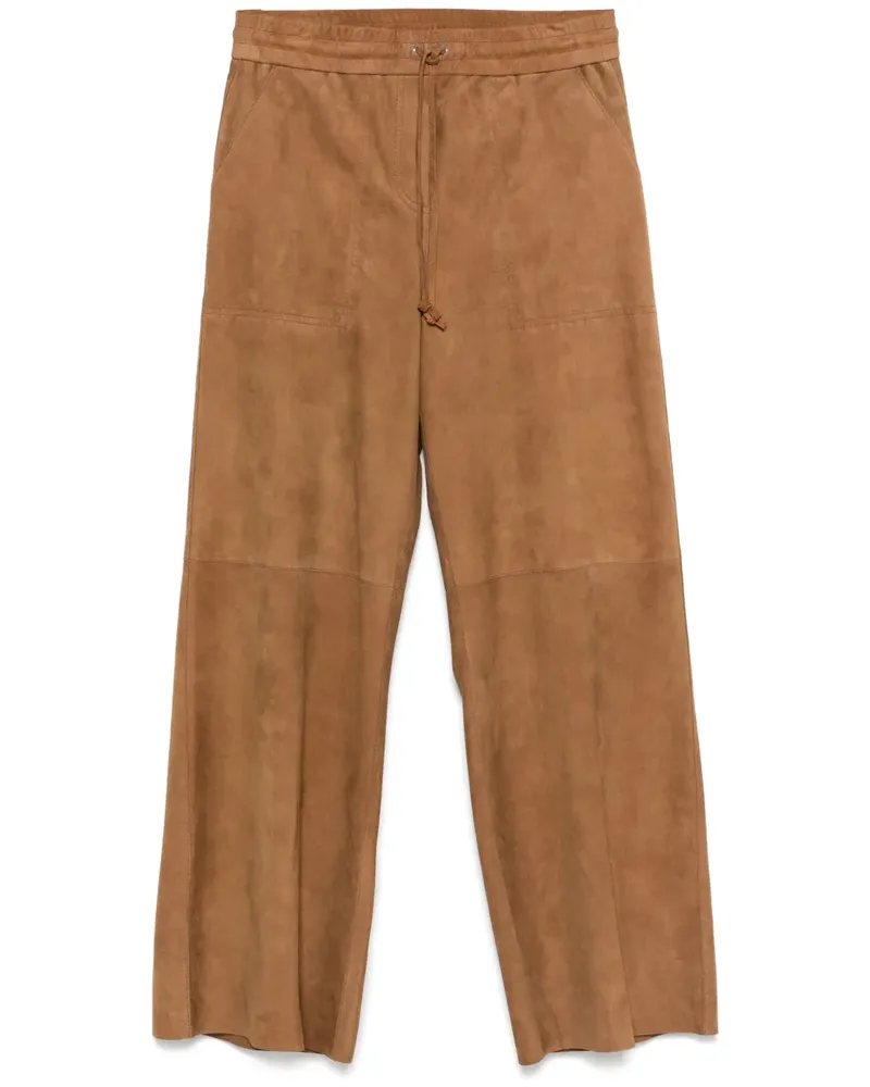 P.A.R.O.S.H. Hose aus Wildleder - Braun Braun