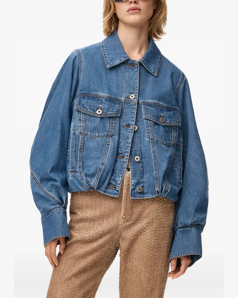 Loewe Jeansjacke mit Stickerei - Blau Blau