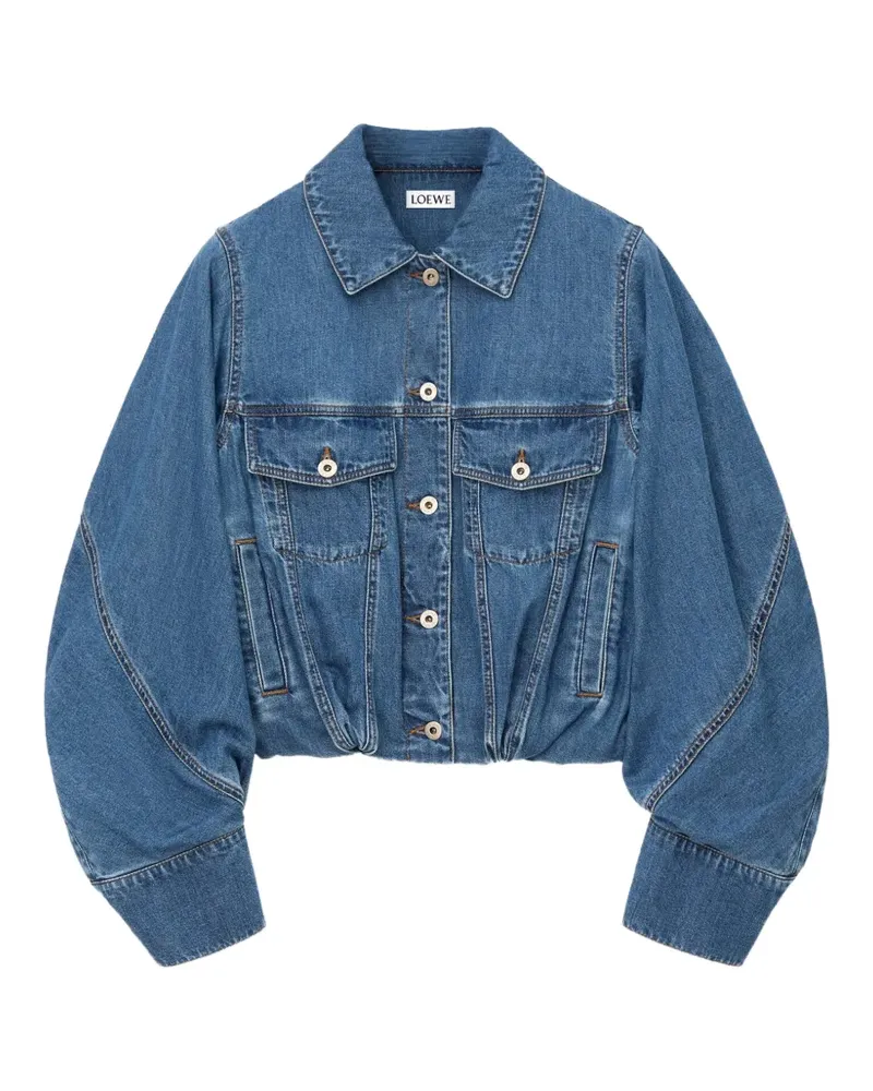 Loewe Jeansjacke mit Stickerei - Blau Blau