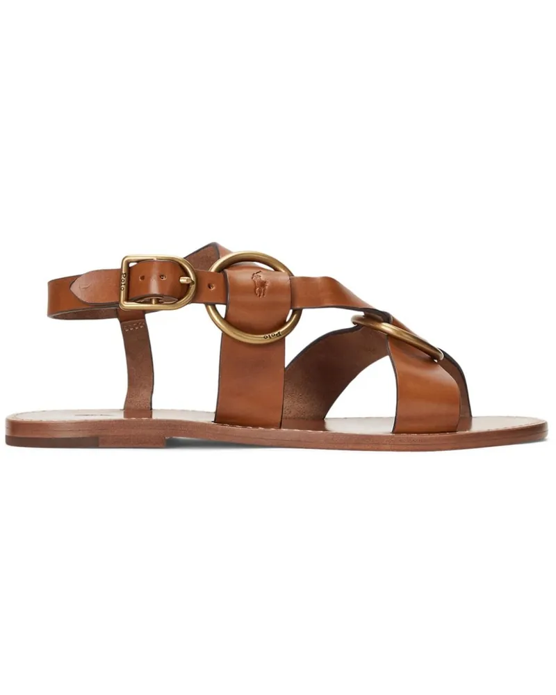 Ralph Lauren Polo Pony Sandalen Braun