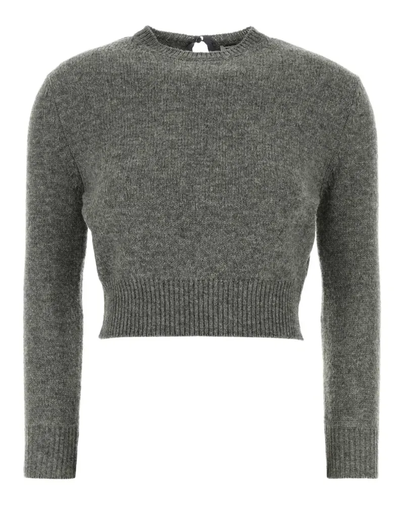 Jil Sander cropped crewneck sweater - Grau Grau