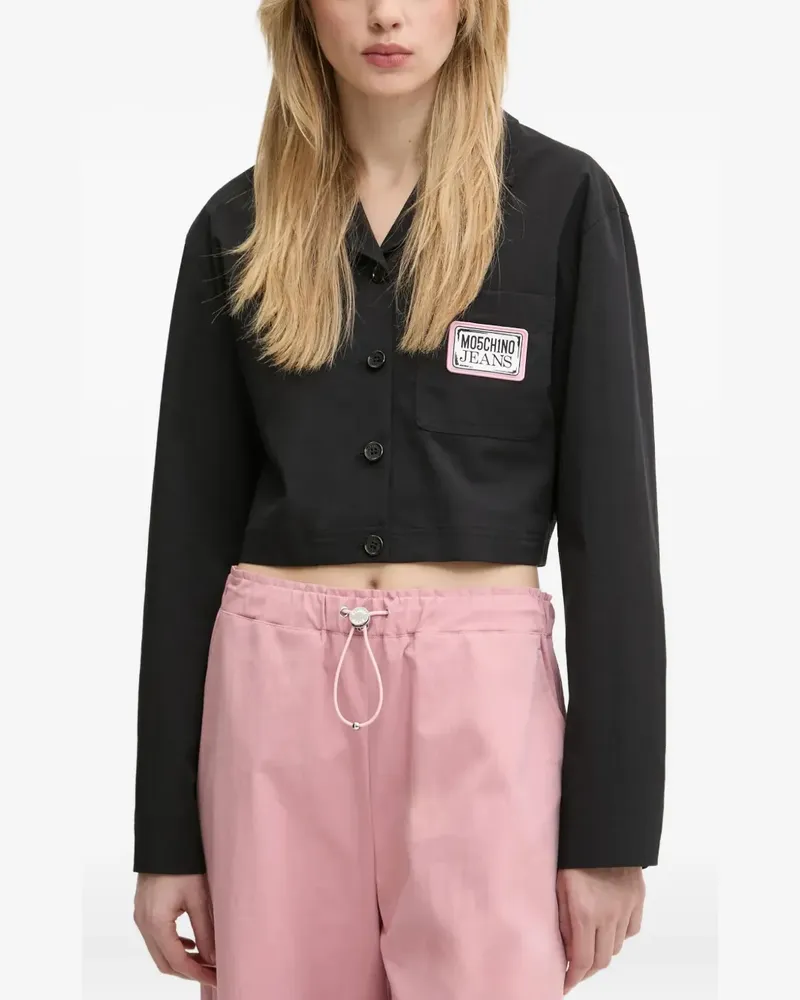 Moschino Hemd mit Logo-Applikation - Schwarz Schwarz