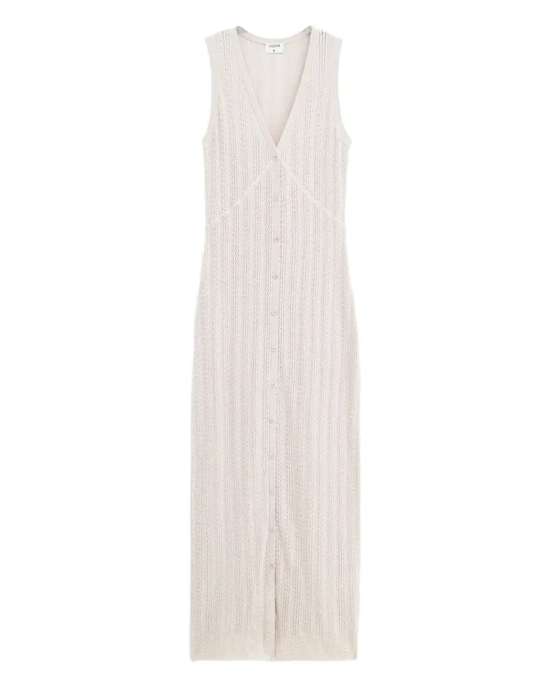 Filippa K Maxikleid mit V-Ausschnitt - Nude Nude