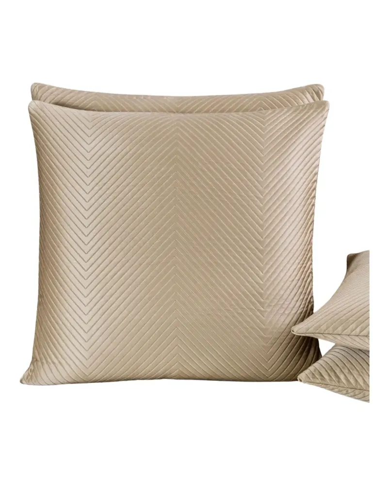 Frette herringbone zip cushion - Nude Nude