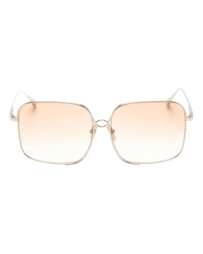Linda Farrow Genevieve Sonnenbrille mit eckigem Gestell - Gold Gold