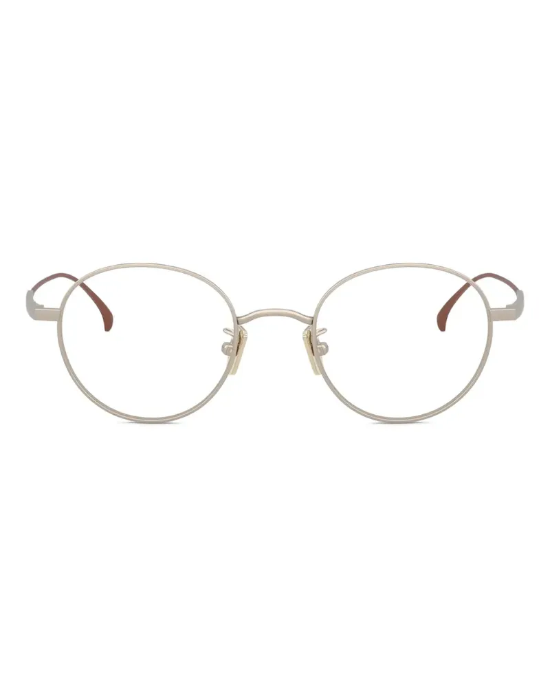 Moncler Brille mit rundem Gestell - Silber Silber