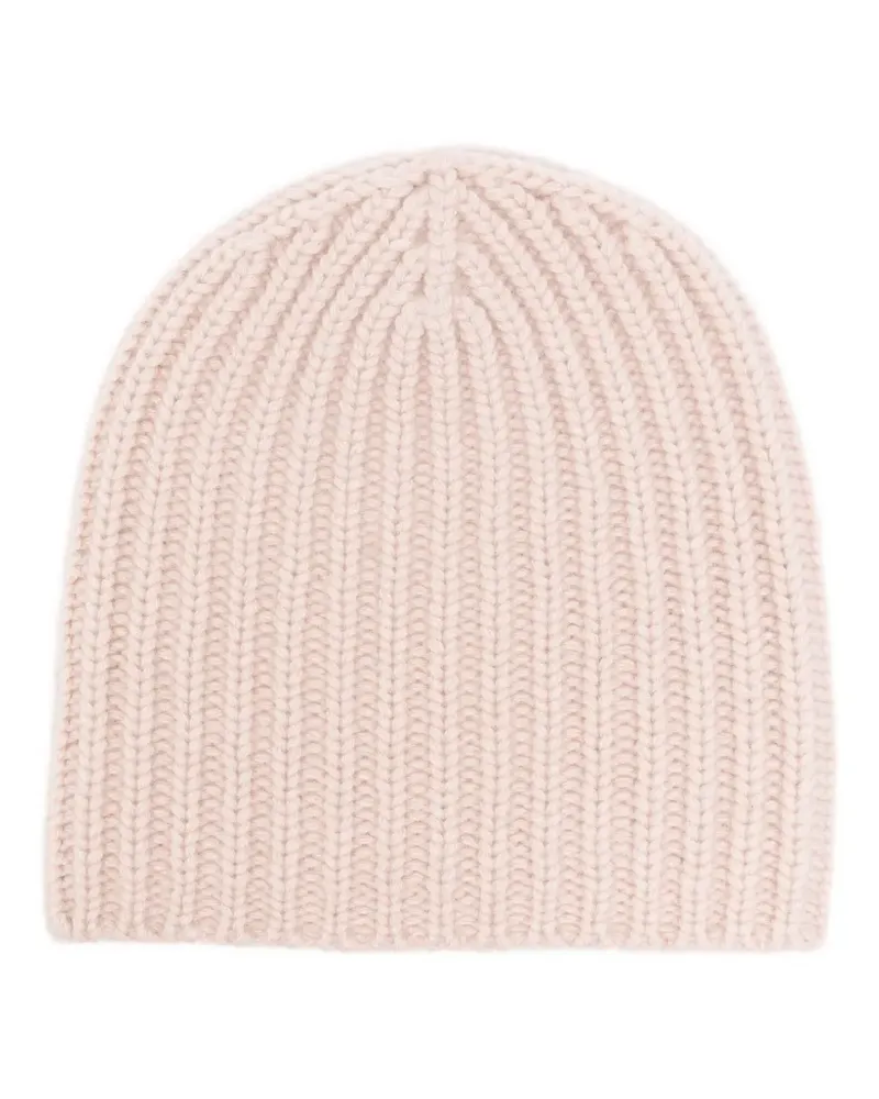 Warm-ME Gerippte Beanie aus Kaschmir - Nude Nude