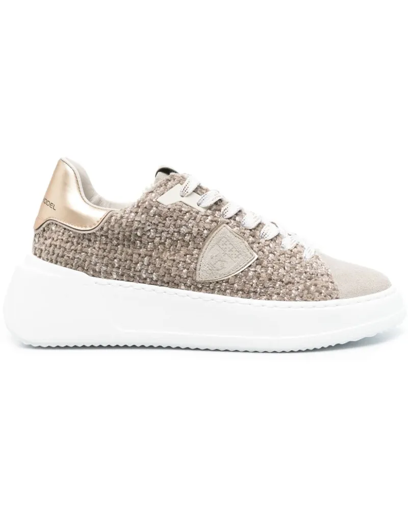 Philippe Model Tres Temple Sneakers - Nude Nude