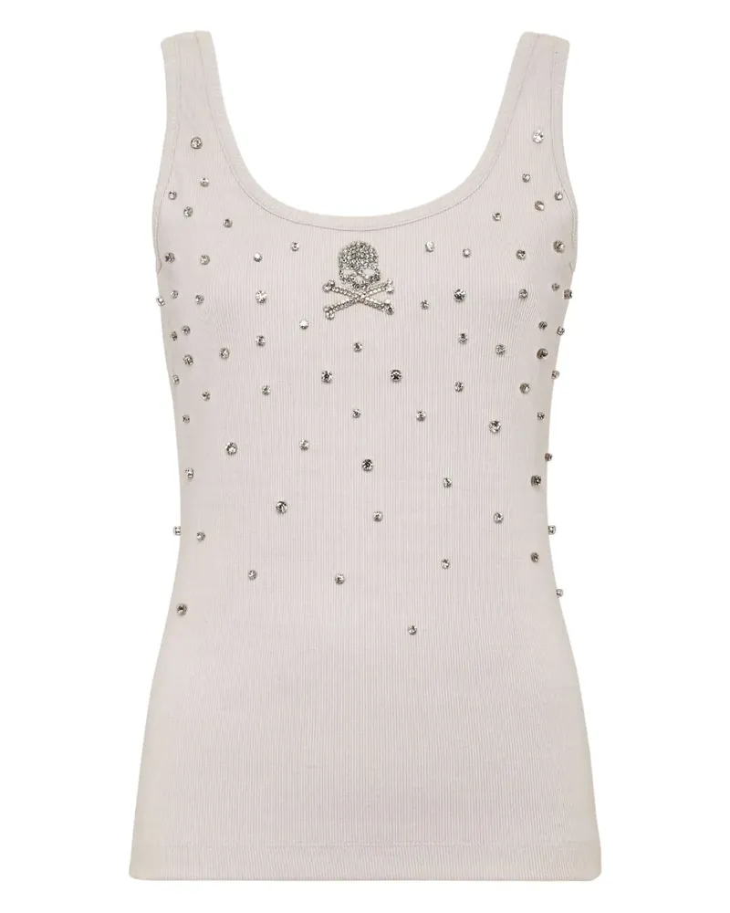 Philipp Plein Oberteil mit Strass - Grau Grau