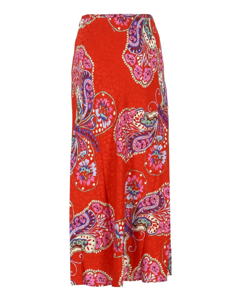 RIXO Kelly paisley-print jacquard maxi skirt - Rot Rot
