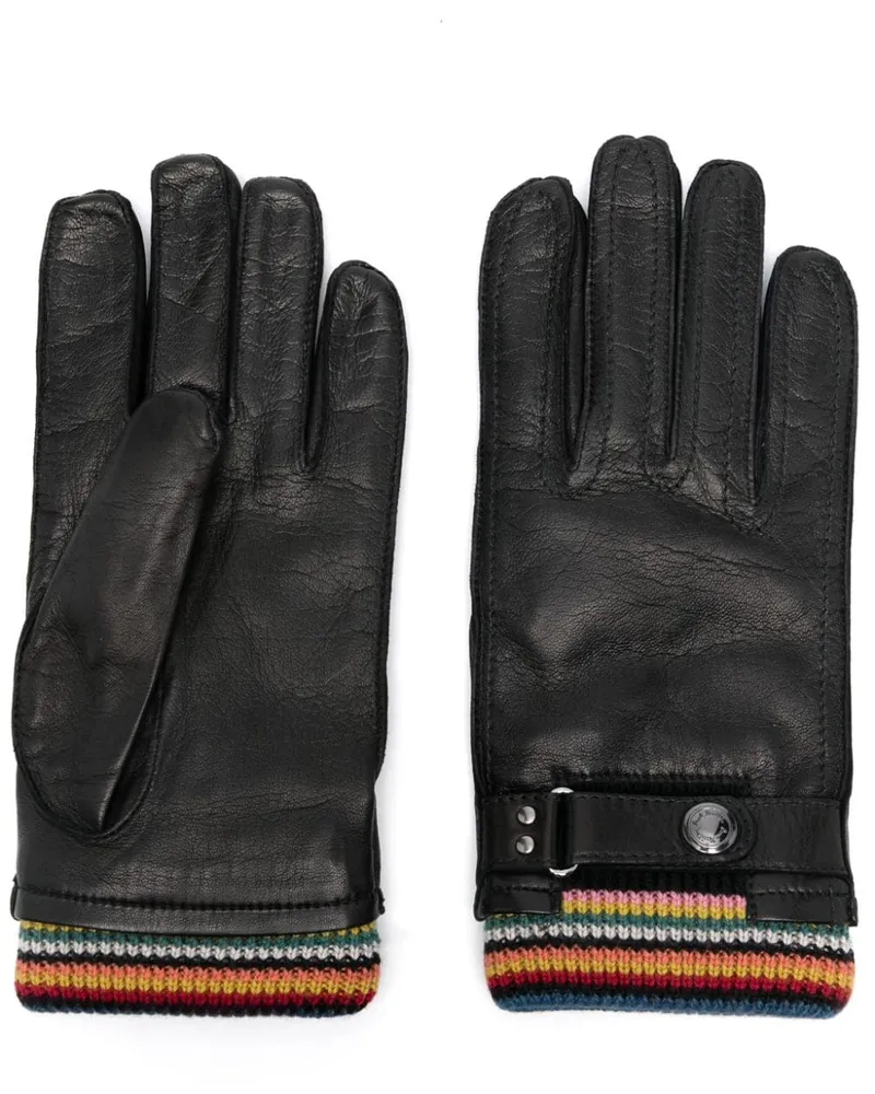 Paul Smith Big Stripe Handschuhe - Schwarz Schwarz