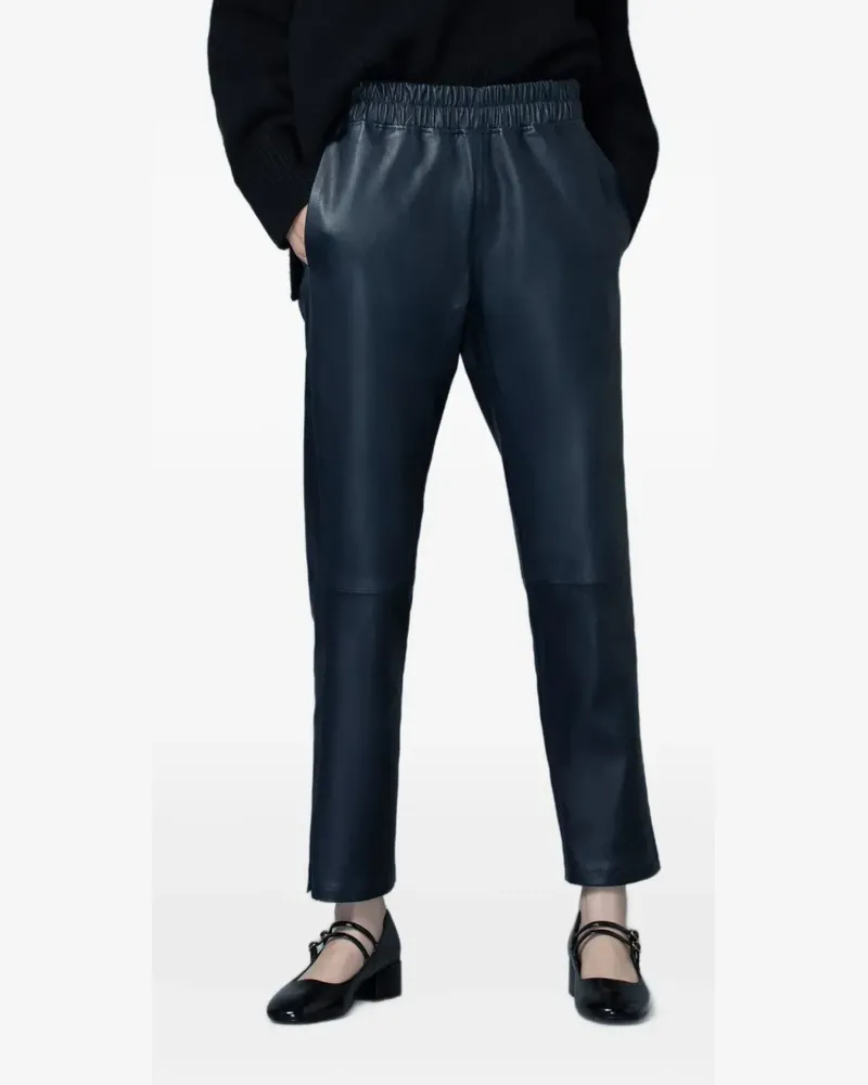 Inès & Maréchal Jardin Hose aus Leder - Blau Blau