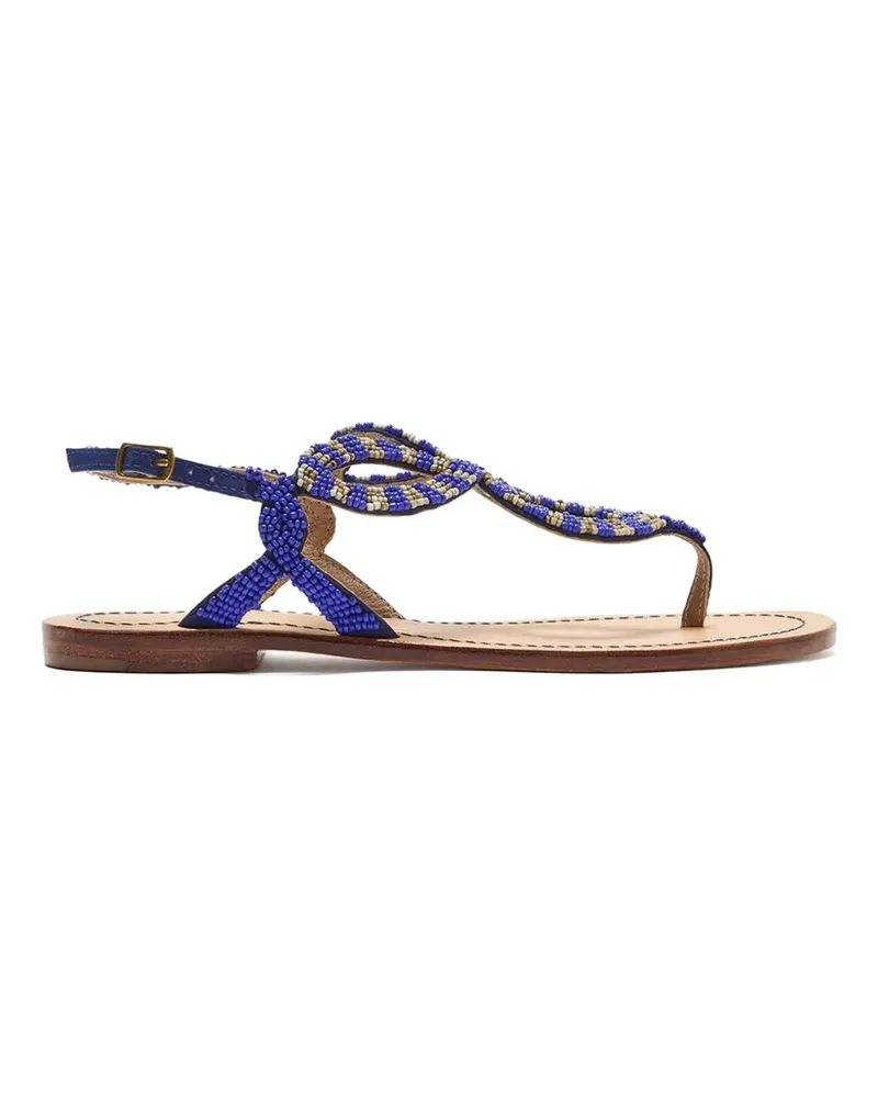 Maliparmi Sandalen mit Perlen - Blau Blau