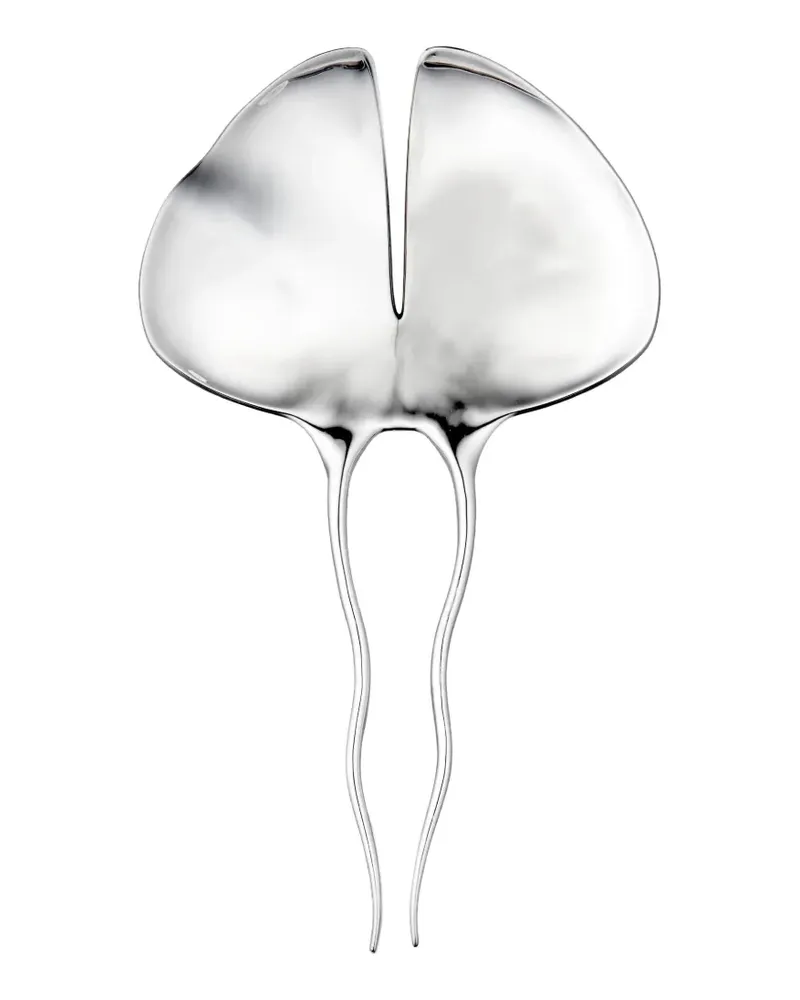 Kinraden Floris organic sculptural hairpin - Silber Silber