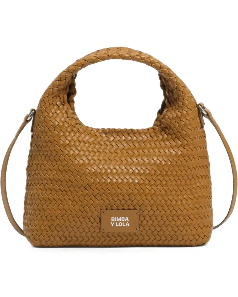 BIMBA Y LOLA Kleine Lime Papiertasche mit Falten - Braun Braun