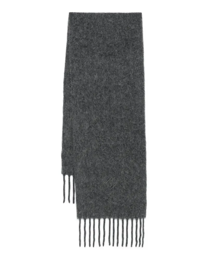 Peserico Schal mit Fransen - Grau Grau