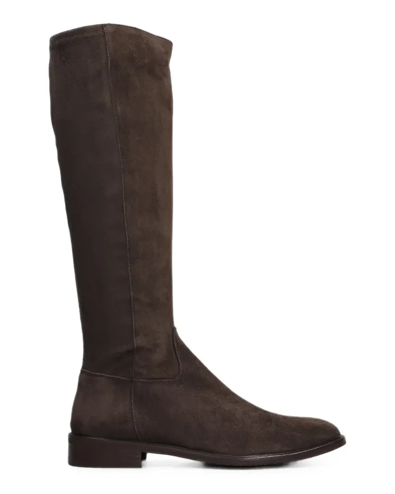Julie Dee Kniehohe Stiefel aus Wildleder - Braun Braun