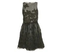 Kostüm aus Mesh mit Stickerei - Schwarz