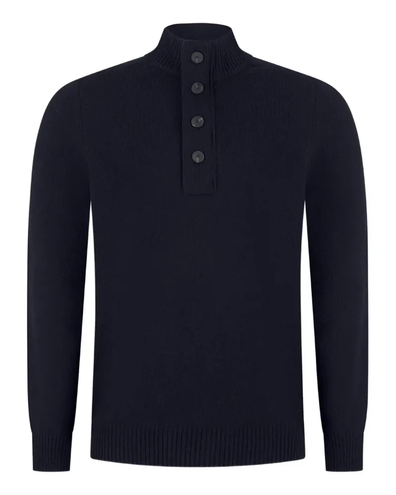 Gran Sasso button-fastening high-neck sweater - Blau Blau