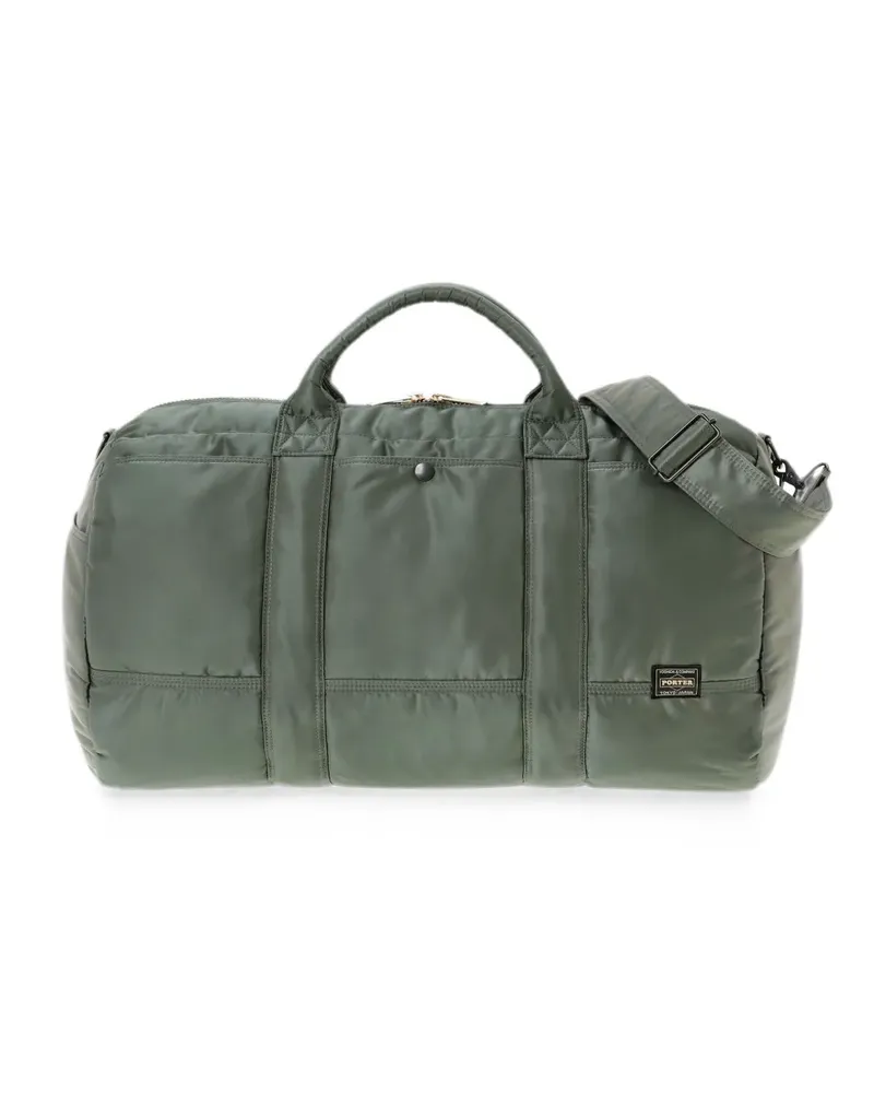 PORTER-YOSHIDA & CO large Tanker Drum logo-patch duffel bag - Grün Grün
