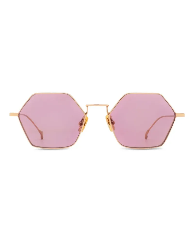 Eyepetizer Sonnenbrille mit geometrischem Gestell - Gold Gold