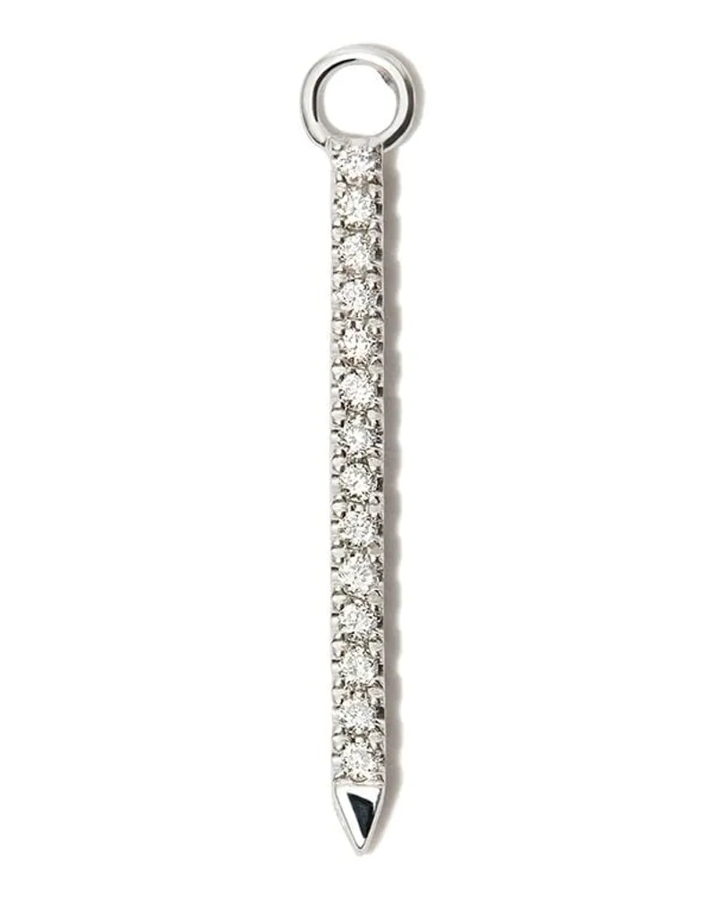 Maria Tash 18kt Eternity Bar Weißgoldanhänger mit Diamanten - Silber Silber