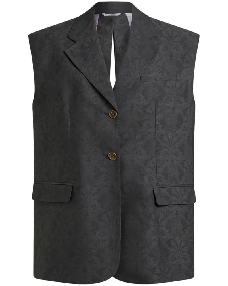 Etro Weste aus Woll-Jacquard - Grau Grau