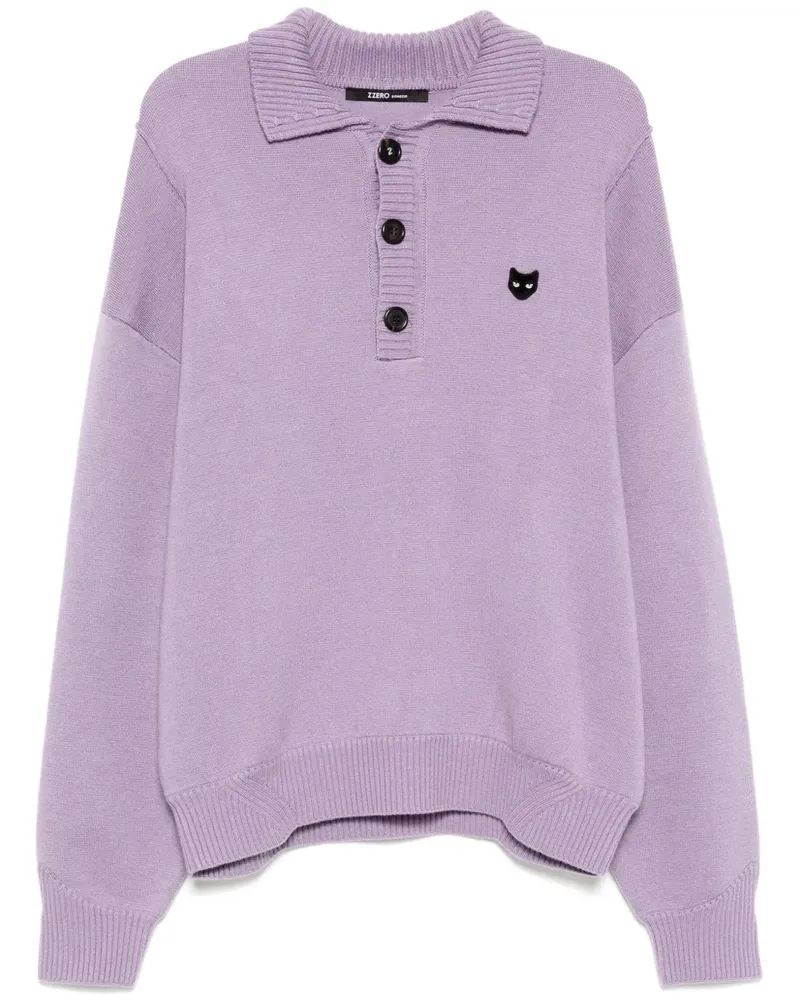 SONGZIO Panther Hand Pullover mit Stehkragen - Violett Violett