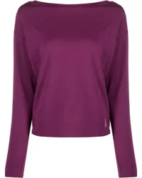 Patrizia Pepe Sweatshirt mit Strass-Logo Violett