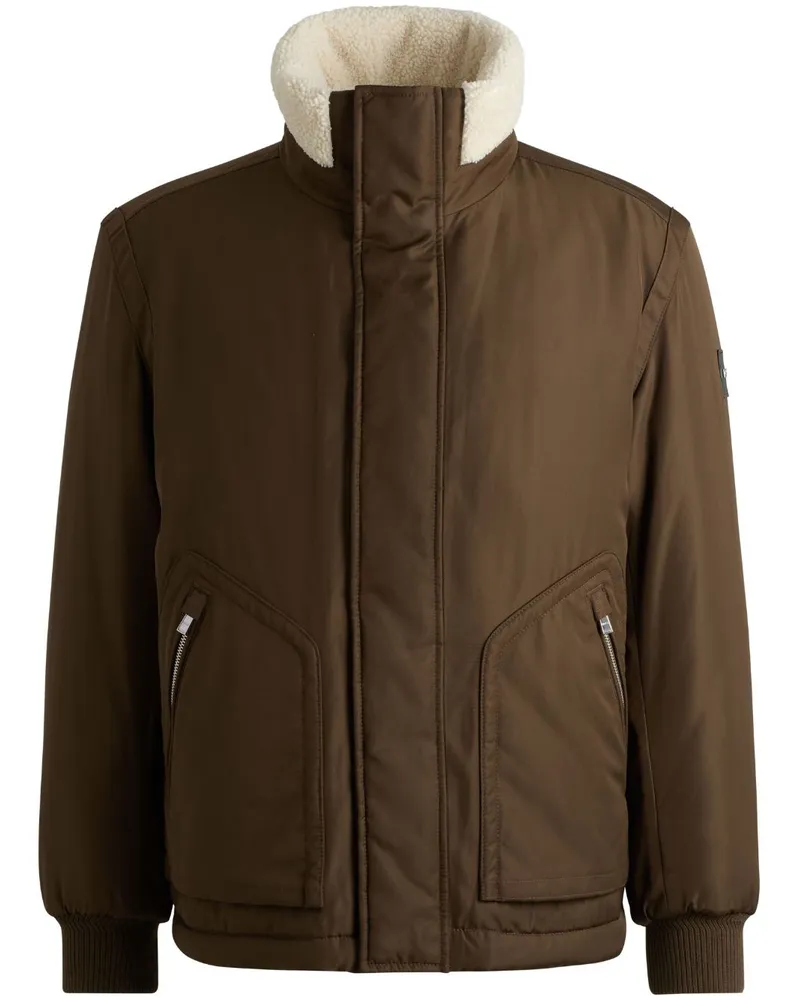 HUGO BOSS Jacke mit Logo-Patch - Braun Braun