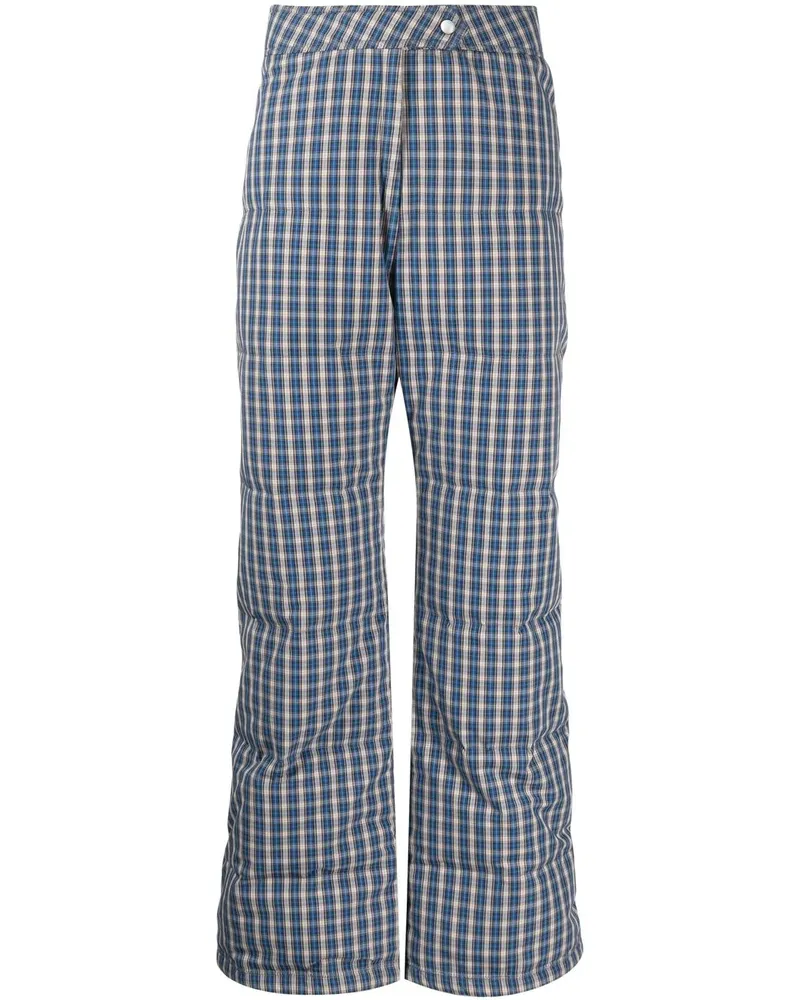 ERL Weite Hose mit Karomuster - Blau Blau