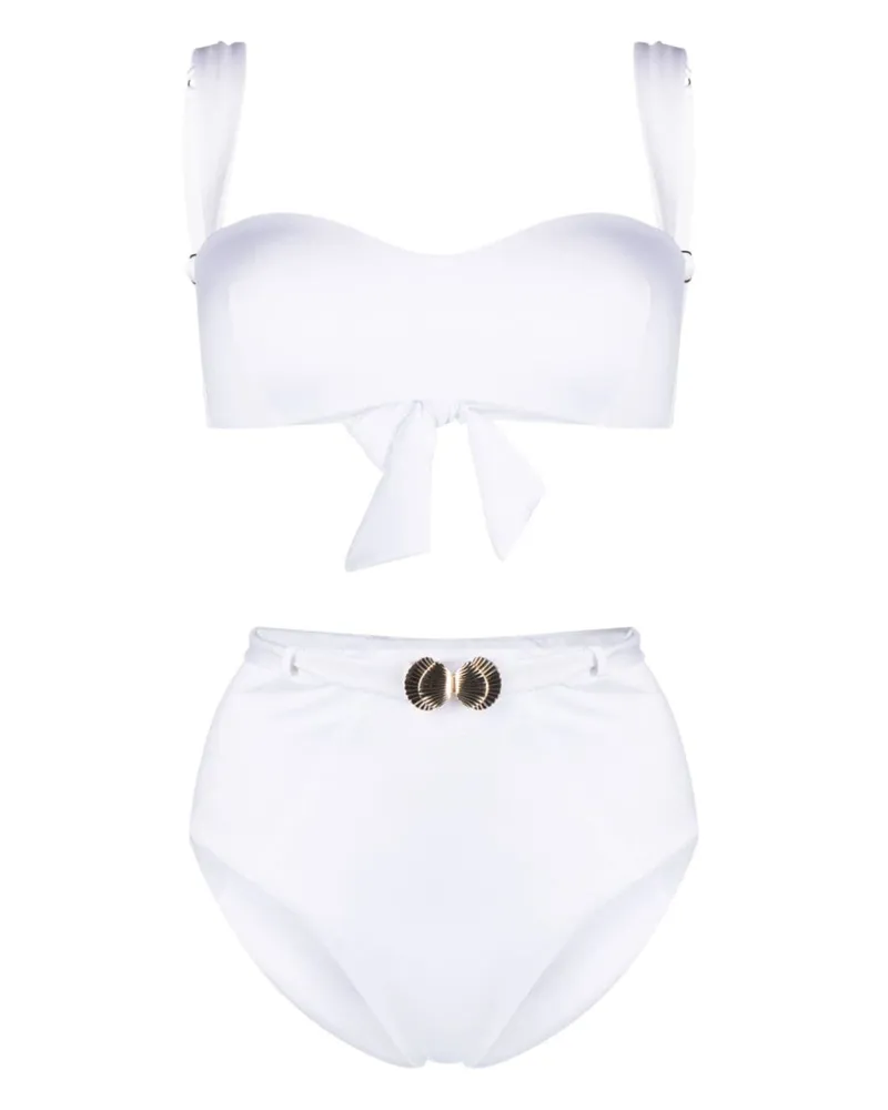 Noire Swimwear Bandeau-Bikini Weiß
