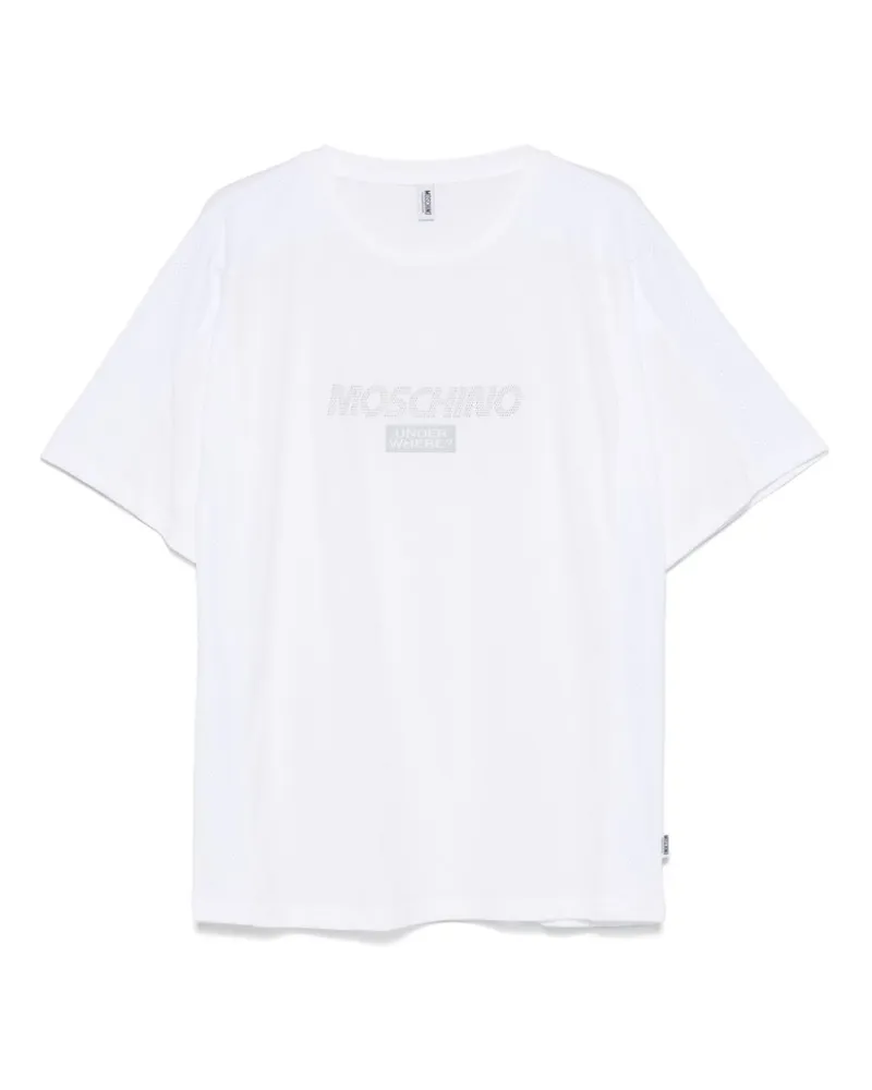 Moschino T-Shirt mit Logo-Applikation Weiß