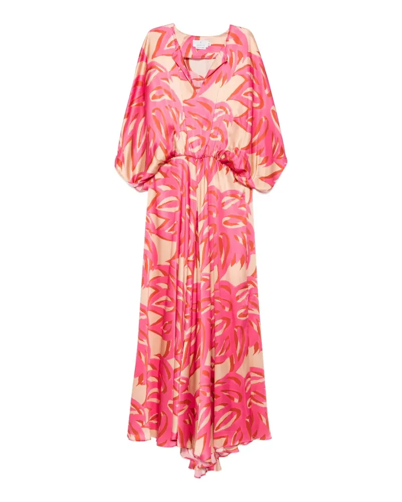 THEMIS Z Ismene abstract-print V-neck maxi dress - Rosa Rosa