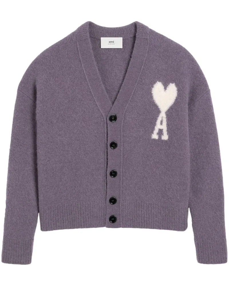 AMI Paris Ami de Coeur Cardigan - Violett Violett