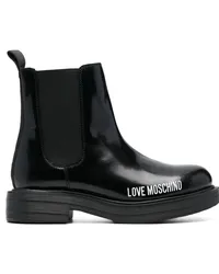 Moschino Stiefeletten mit Logo-Print Schwarz