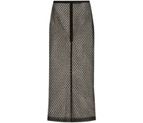 Rock mit Netzeinsatz - Schwarz