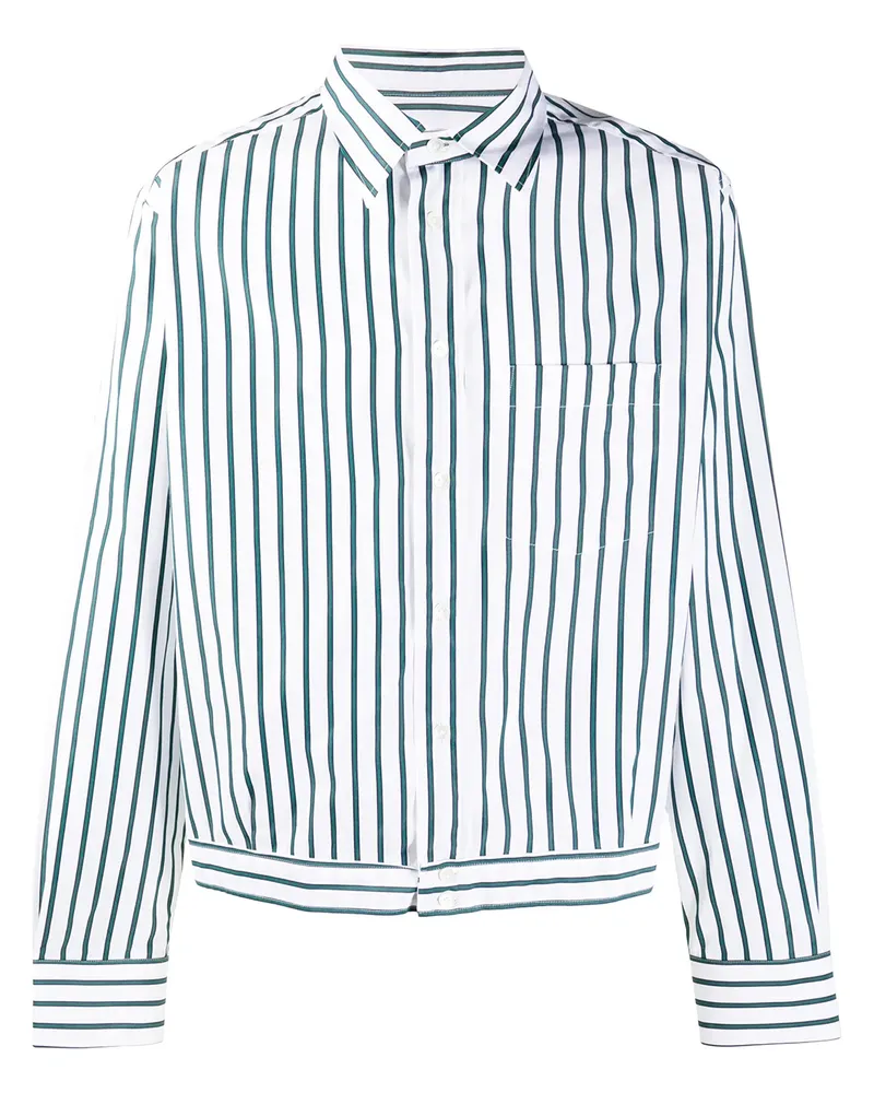 Lanvin Hemd mit Längsstreifen - Weiß Weiß