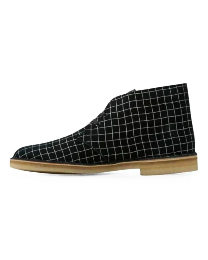 Clarks grid-pattern desert boots - Schwarz Schwarz