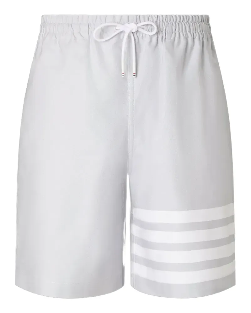 Thom Browne Oxford 4-Bar Rugby-Shorts - Grau Grau